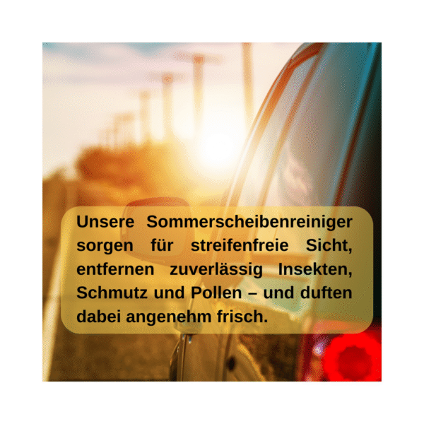 Hochwirksames Scheibenwischwasser Sommer gebrauchsfertig mit Citrusduft