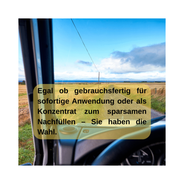 Hochwirksames Scheibenwischwasser Sommer gebrauchsfertig mit Citrusduft
