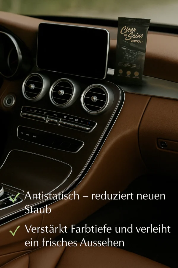 Feuchttücher Auto Reinigungstücher Cockpitpflege Cockpit-Tücher Matteffekt