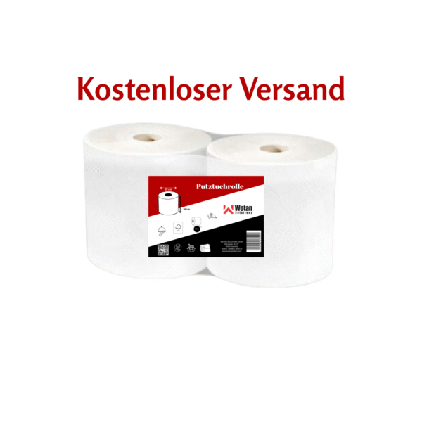 Putztuchrolle 2-lagig Weiß - 28×26 cm, 500 Blatt, 240 m, FSC-zertifiziert
