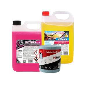 praktisches Reinigungsset Auto, sommer-auto-set-putztuchrolle-sommerscheibenreiniger-citrusduft-kuehlerfrostschutz-G12plus
